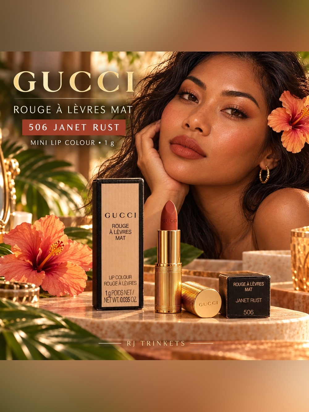 Gucci Rouge à Lèvres Mat Lipstick - Janet Rust - mini lip colour